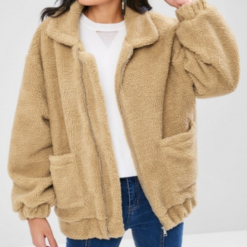 Zalful Teddy Coat Size M (NWOT)